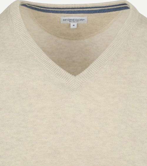 McGregor trui v-hals ecru | Regular-fit