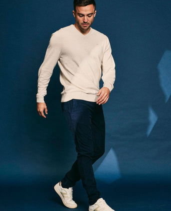 McGregor trui v-hals ecru | Regular-fit