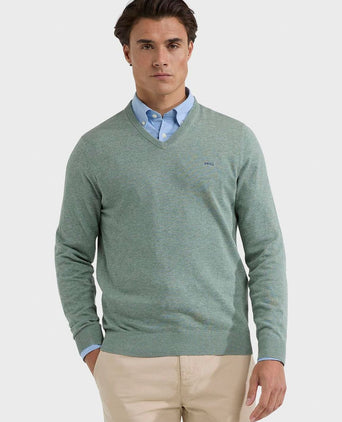 McGregor trui v-hals lichtgroen | Regular-fit