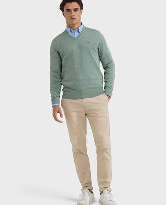 McGregor trui v-hals lichtgroen | Regular-fit