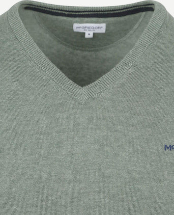 McGregor trui v-hals lichtgroen | Regular-fit