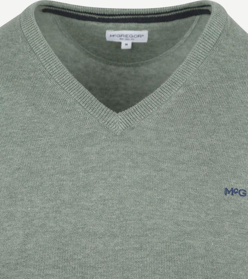McGregor trui v-hals lichtgroen | Regular-fit