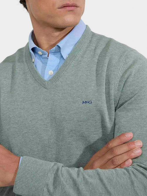 McGregor trui v-hals lichtgroen | Regular-fit