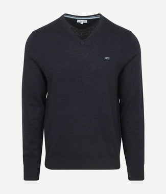 Trui v-hals donkerblauw Trui v-hals donkerblauw