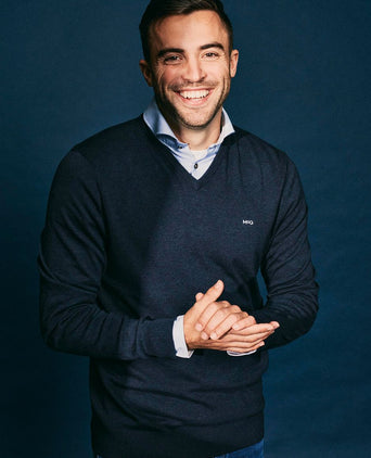 McGregor trui v-hals donkerblauw | Regular-fit