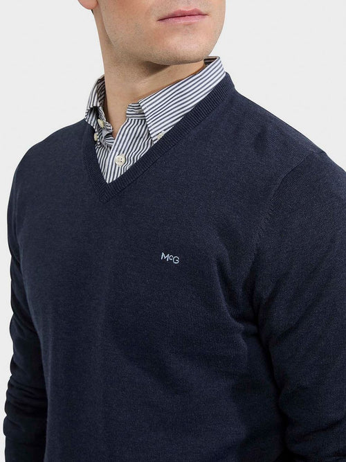 McGregor trui v-hals donkerblauw | Regular-fit