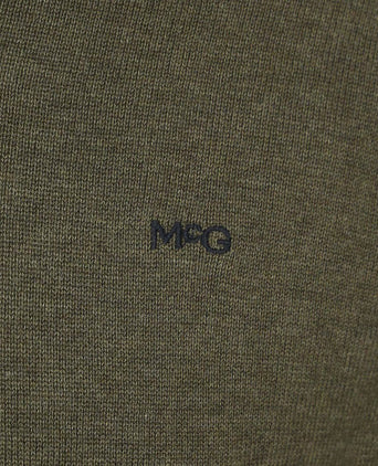 McGregor trui v-hals olijfgroen | Regular-fit