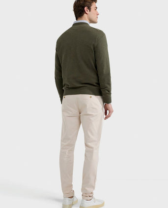 McGregor trui v-hals olijfgroen | Regular-fit