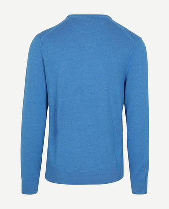 Trui v-hals sea blauw