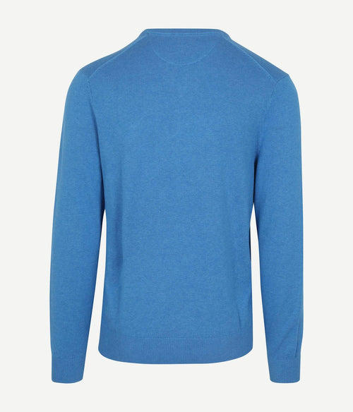 Trui v-hals sea blauw