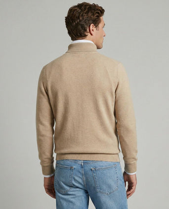 Vest cotton cashmere sand
