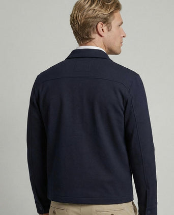 Overshirt piqué donkerblauw