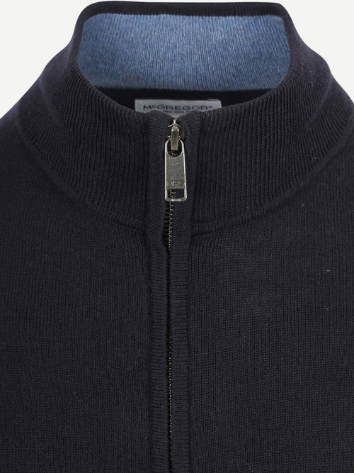 Vest cotton cashmere donkerblauw
