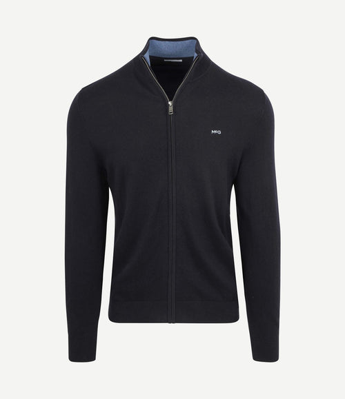 Vest cotton cashmere donkerblauw