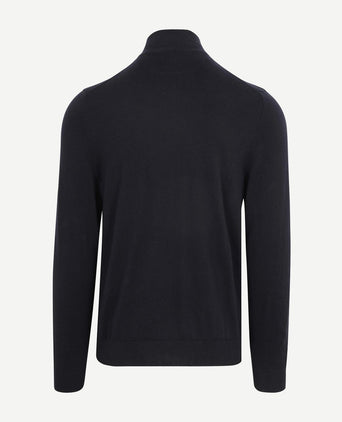 Vest cotton cashmere donkerblauw
