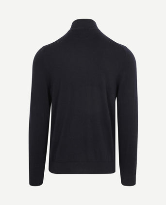 Vest cotton cashmere donkerblauw