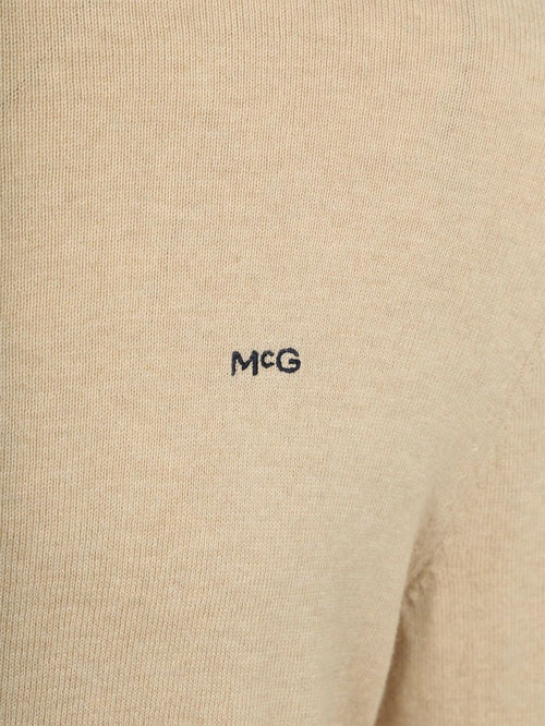 Vest cotton cashmere sand