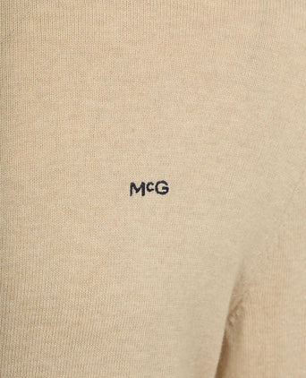 Vest cotton cashmere sand