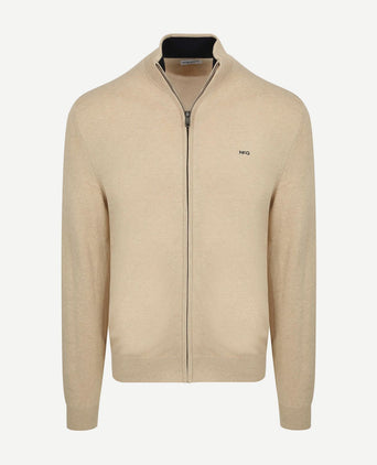 Vest cotton cashmere sand