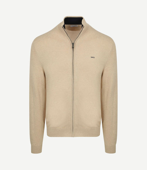 Vest cotton cashmere sand
