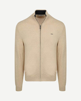 Vest cotton cashmere sand