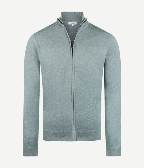 McGregor vest merino blend sage groen | Regular-fit