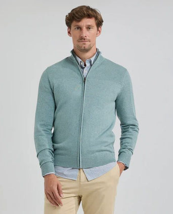 McGregor vest merino blend sage groen | Regular-fit