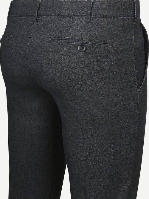 Meyer chino Bonn melange donkerblauw
