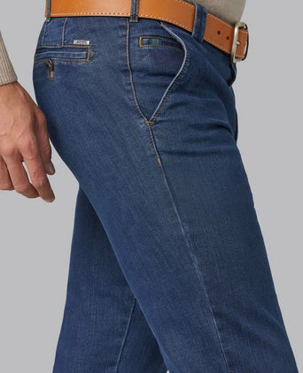 Meyer broek Roma jeans donkerblauw | Regular-fit