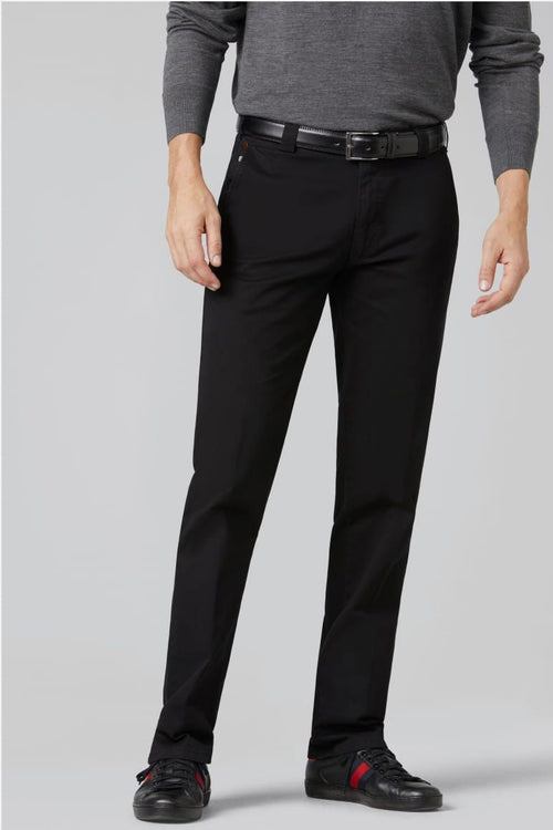 Meyer broek Roma zwart | Regular-fit