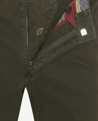 Meyer chino Bonn twill olijfgroen
