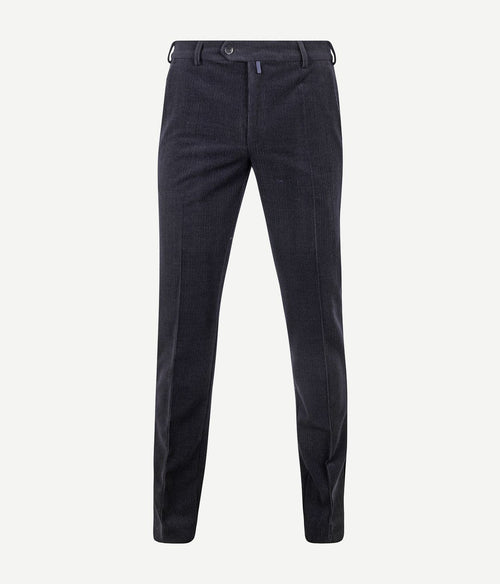 Meyer chino Roma wol corduroy donkerblauw | Regular-fit