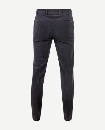 Meyer chino Roma wol corduroy donkerblauw | Regular-fit