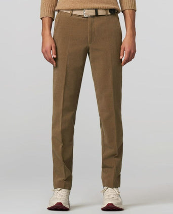 Meyer chino Roma wol corduroy olijfgroen | Regular-fit
