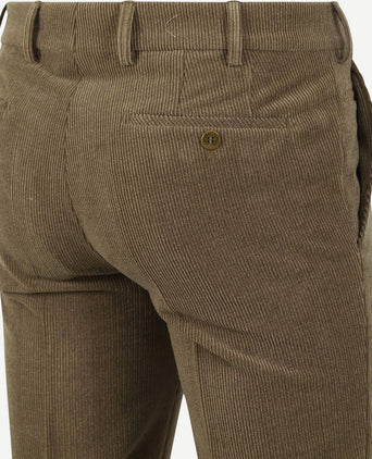Meyer chino Roma wol corduroy olijfgroen | Regular-fit