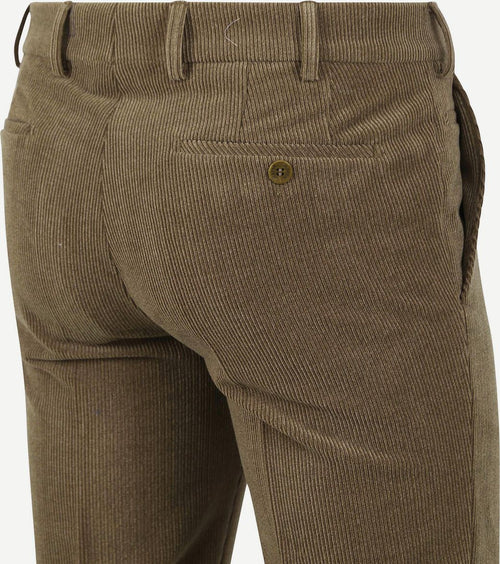 Meyer chino Roma wol corduroy olijfgroen | Regular-fit