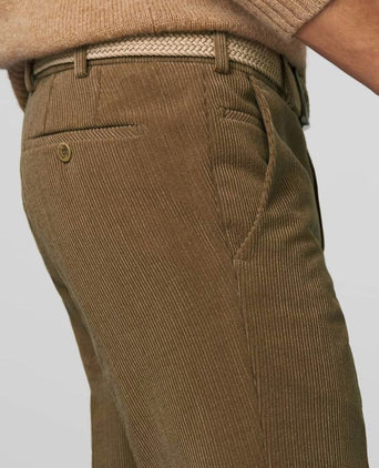 Meyer chino Roma wol corduroy olijfgroen | Regular-fit