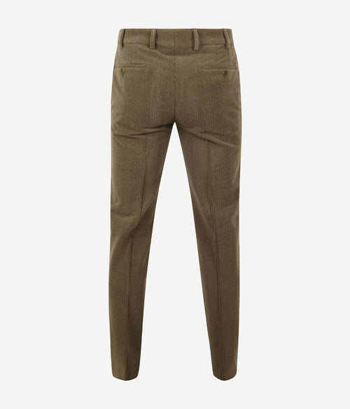 Meyer chino Roma wol corduroy olijfgroen | Regular-fit