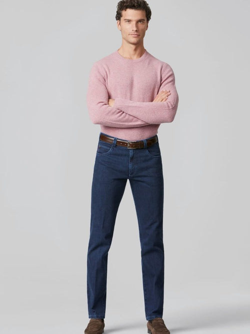 Meyer jeans broek Diego donkerblauw | Regular-fit