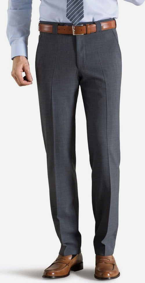Meyer pantalon Roma wolmix grijs | Regular-fit