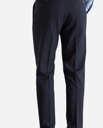 Meyer pantalon Roma wolmix donkerblauw | Regular-fit