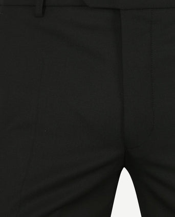 Meyer pantalon Roma wolmix zwart | Regular-fit