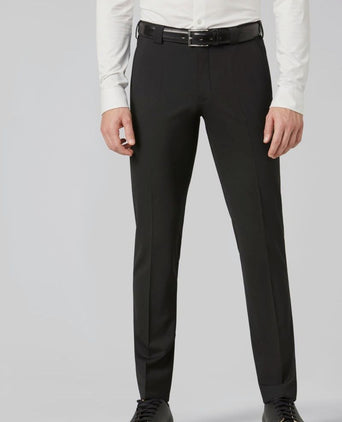 Meyer pantalon Roma wolmix zwart | Regular-fit
