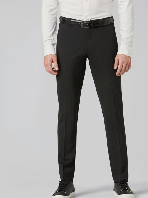 Meyer pantalon Roma wolmix zwart | Regular-fit
