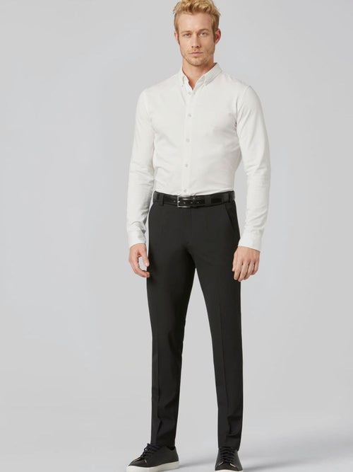 Meyer pantalon Roma wolmix zwart | Regular-fit