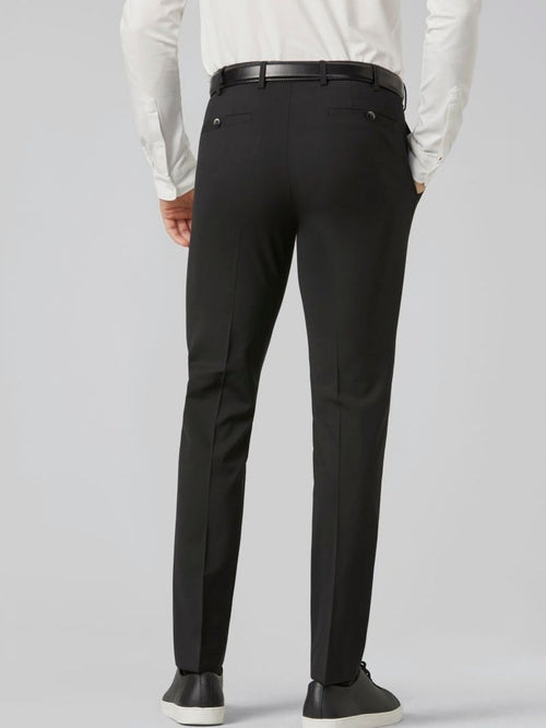 Meyer pantalon Roma wolmix zwart | Regular-fit