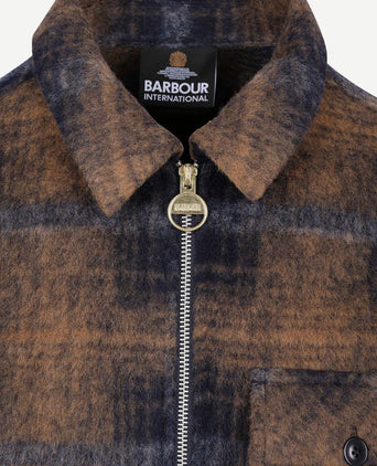 International overshirt oswald donkerblauw camel