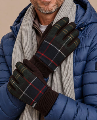 Handschoenen hackney tartan groen
