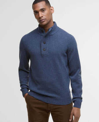 Barbour mocker trui wol indigo | Regular-fit