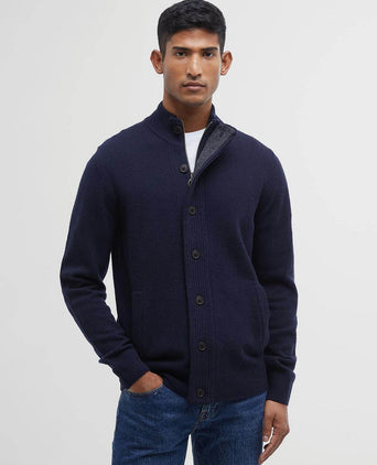 Barbour cardigan patch donkerblauw | Regular-fit